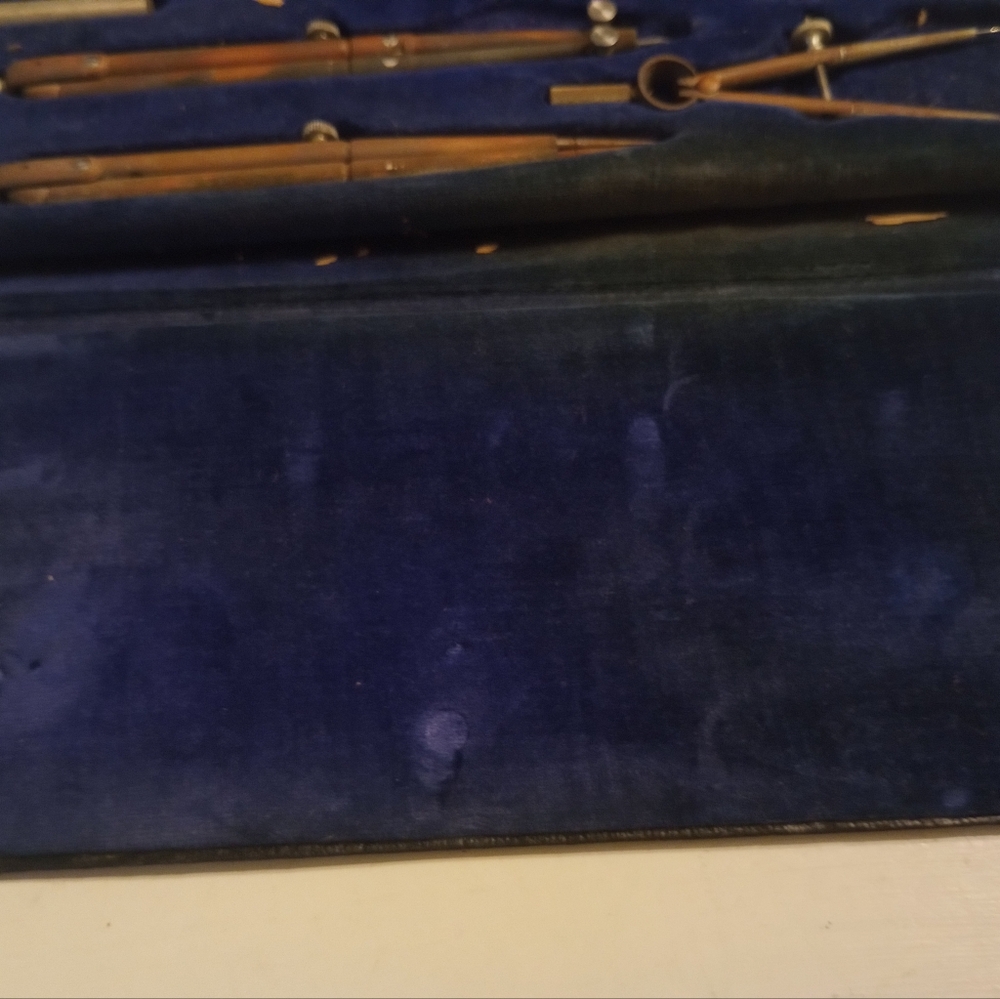 Minusa Vintage Set Of Drafting Tools And Case - Picture 6 of 8
